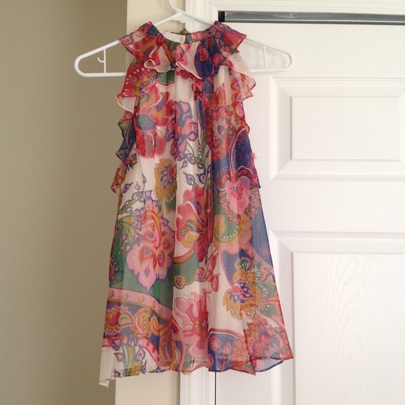 Zimmermann Lovestruck Chiffon Tank Top - Picture 1 of 2